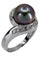 Bague 50 BAGUE TOURBILLON PERLE DE TAHITI ET DIAMANTS 58 Facettes 056421