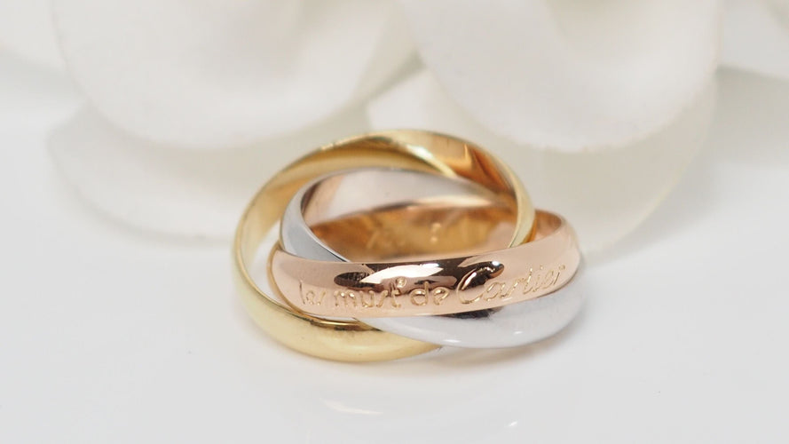 Bague 51 CARTIER - Alliance Trinity 3 Ors 58 Facettes 32513