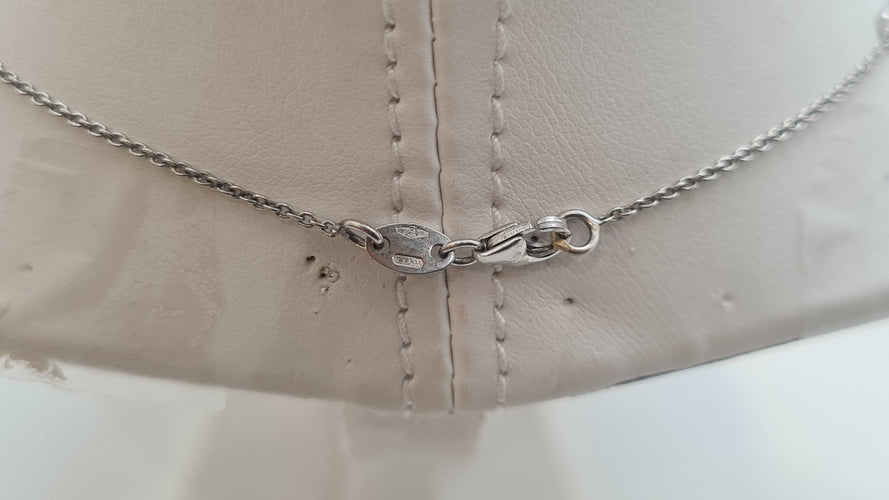 Collier Collier en Or blanc, Diamants 58 Facettes