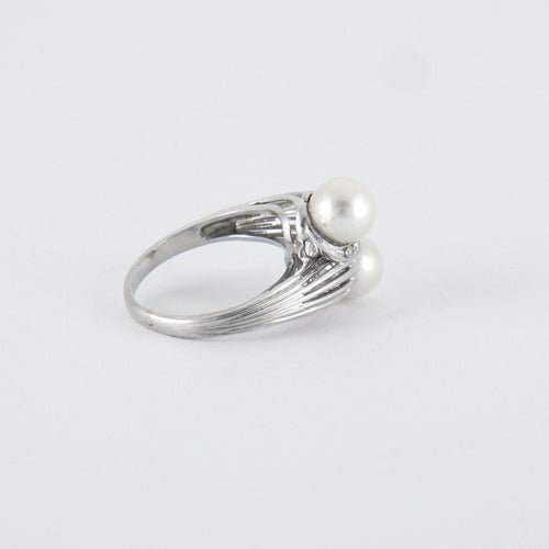 Bague 54 Bague Toi & Moi Perles et Diamants 58 Facettes ALGU20