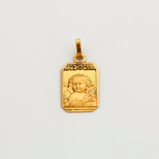 Pendentif Médaille ancienne ange Raphaël 58 Facettes