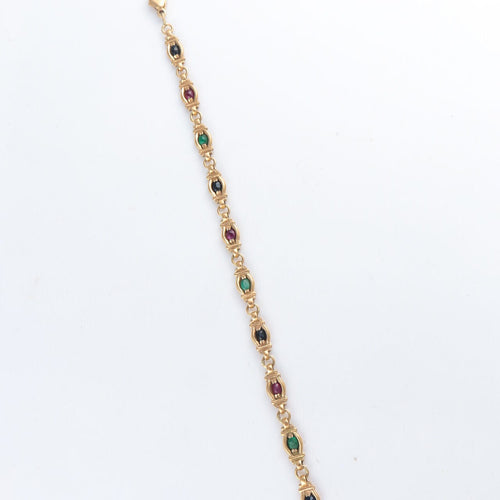 Bracelet Bracelet Saphirs Rubis Emeraudes 58 Facettes JE24