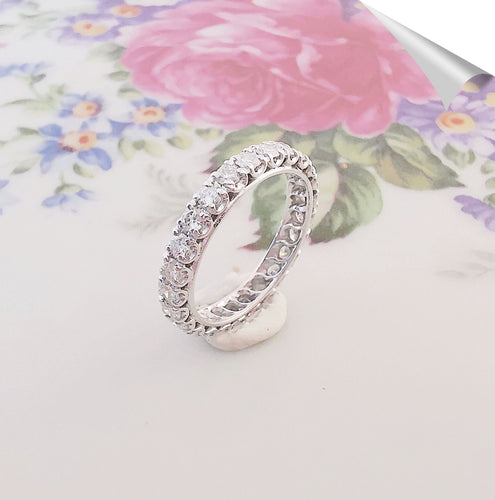 Bague Alliance Américaine Platine Diamants 1,50 ct 58 Facettes AA 1511