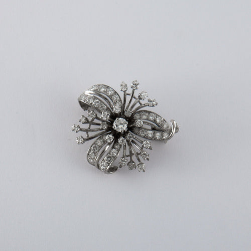 Broche Broche en or blanc & diamants 58 Facettes