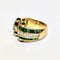 Bague 53 Bague or jaune émeraudes et diamants 58 Facettes 1-803/2
