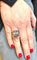 Bague Bague vintage en or blanc, diamants et pierres précieuses 58 Facettes