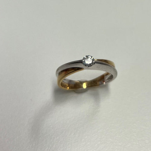 Bague Bague 2 ors Solitaire 0,15cts 58 Facettes 20400000368