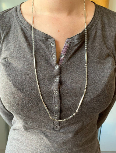 Collier Sautoir En Argent 58 Facettes