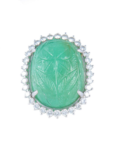 Bague 52 Bague Emeraude et diamants 58 Facettes