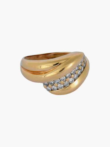 Bague Bague or jaune et diamants 58 Facettes