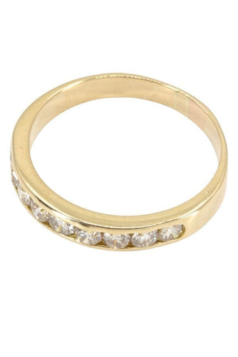 Bague DEMI-ALLIANCE DIAMANTS 58 Facettes 038881
