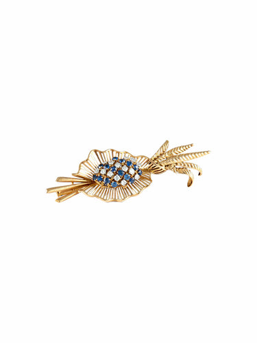Broche Broche Fagot Diamants Saphirs 58 Facettes