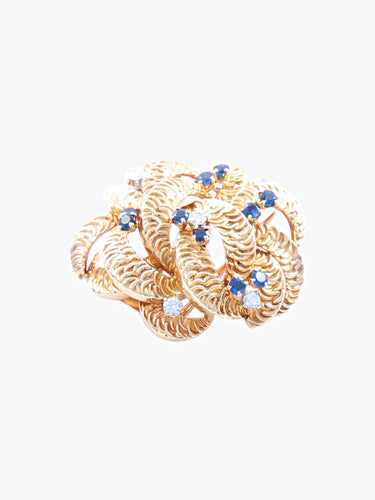 Broche Broche BOUCHERON  Diamants Saphirs 58 Facettes