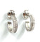 Boucles d'oreilles Boucheron. Collection Quatre Radiant Édition, créoles or blanc et diamants 58 Facettes