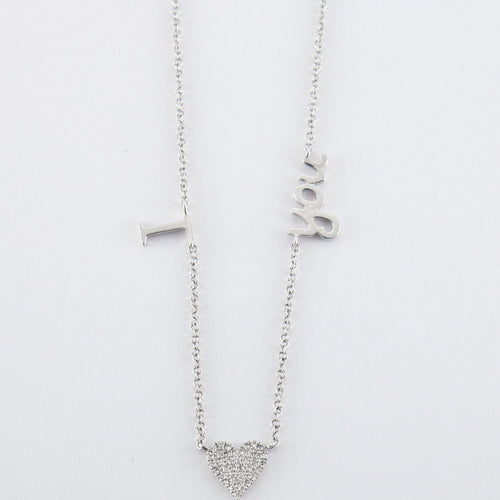 Collier Collier " I LOVE YOU "  Diamants 58 Facettes