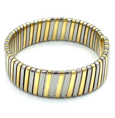 Bracelet BVLGARI. Bracelet Tubogas ors 18K 58 Facettes