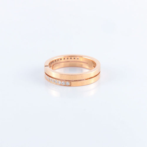 Bague Bague Dinh Van Seventies petit modèle en Or rose et Diamants 58 Facettes