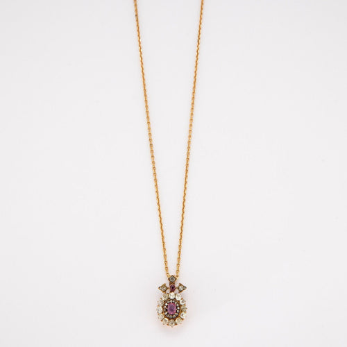 Collier Collier Fleur de rubis Diamants 58 Facettes