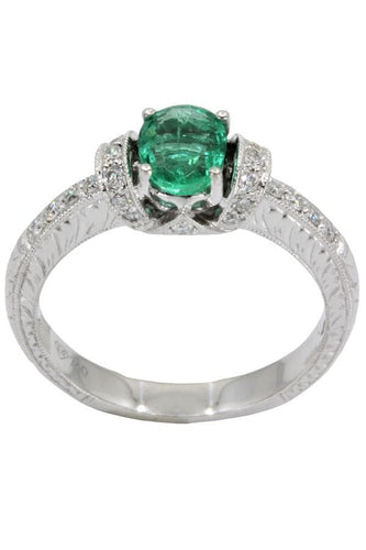 Bague 53 BAGUE MODERNE EMERAUDE 58 Facettes 045811