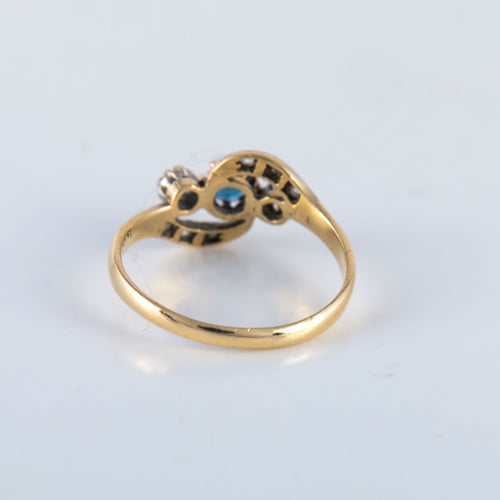 Bague Bague saphir diamant or platine 58 Facettes