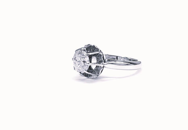 Bague 51.5 Bague solitaire diamant 1.25 carat or blanc 58 Facettes SOLO-1.25