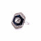 Bague 49 Bague Art-Déco Platine Diamants Pierres bleues 58 Facettes
