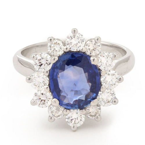 Bague Bague Pompadour Saphir Non Chauffé Diamants 58 Facettes BSA70