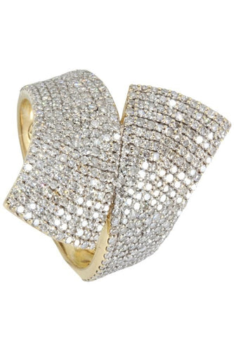 Bague BAGUE MODERNE PAVAGE DIAMANTS 58 Facettes 048871