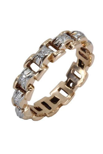 Bague ALLIANCE ANCIENNE DIAMANTS 58 Facettes 059821