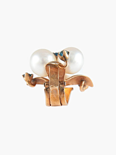 Boucles d'oreilles Boucles d'oreilles Clip Perles Saphirs 58 Facettes