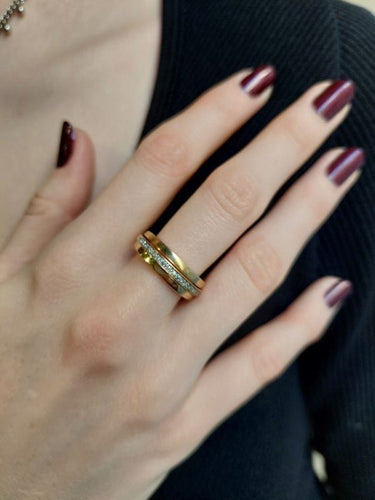 Bague 58 BAGUE MODERNE DIAMANTS 58 Facettes 078131