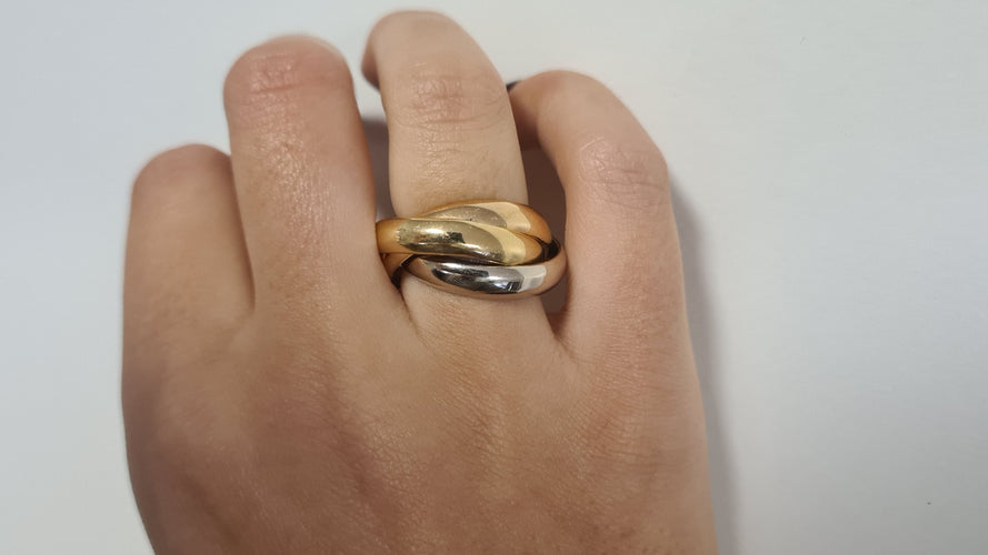 Bague 53 Bague tricolore en Or 58 Facettes