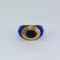 Bague Bague Or jaune Résine Pierre bleue 58 Facettes