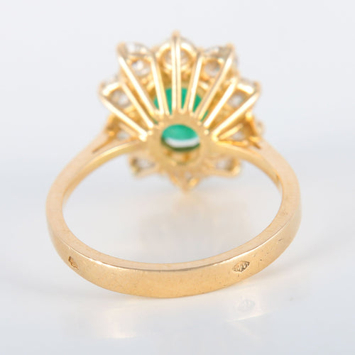 Bague Bague Marguerite Emeraude et diamants 58 Facettes 8392
