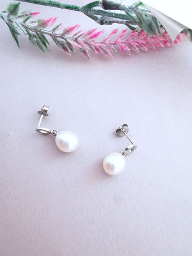 Boucles d'oreilles Boucles d'oreilles Perles de culture Diamants Or Blanc 58 Facettes AA 1538