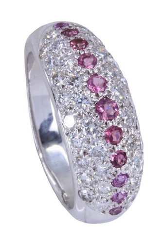 Bague 55 BAGUE JONC TOURMALINES DIAMANTS 58 Facettes 075621