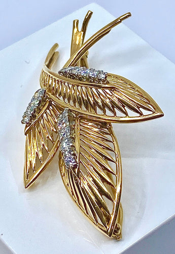 Broche Broche Or jaune Diamants 58 Facettes AB268