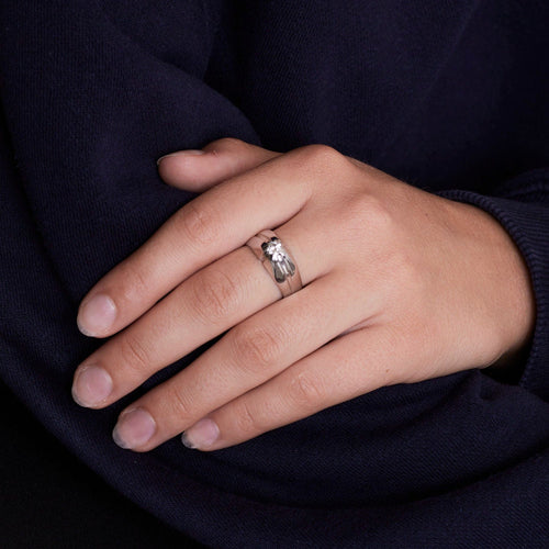 Bague Bague or blanc Diamant 0.33ct 58 Facettes