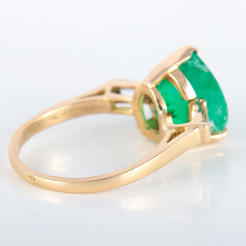 Bague 51 Bague Emeraude Coeur Diamants 58 Facettes 8392