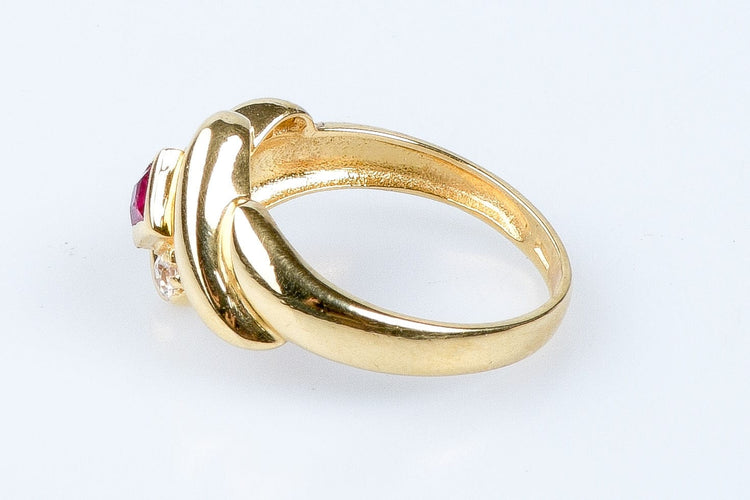 Bague 53 Bague en or massif 58 Facettes 111-215263-43