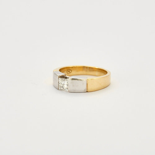 Bague 55.5 Bague Jonc Diamant princesse 0.77ct 58 Facettes 230469