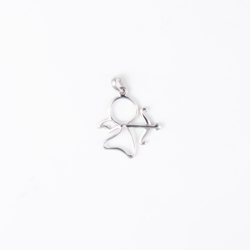 Pendentif Pendentif Ange Or Blanc & Diamant 58 Facettes