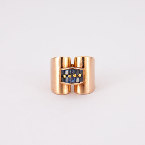 Bague 47 MAUBOUSSIN - Bague Tank Saphirs 58 Facettes