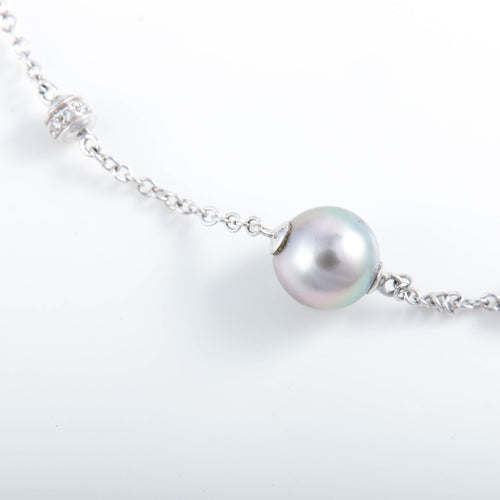 Collier SAUTOIR PERLES DE TAHITI ET DIAMANTS 58 Facettes LP 889