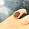 Bague Bague Chevalière Cornaline Rouge Gravée Or jaune 58 Facettes 20400000643
