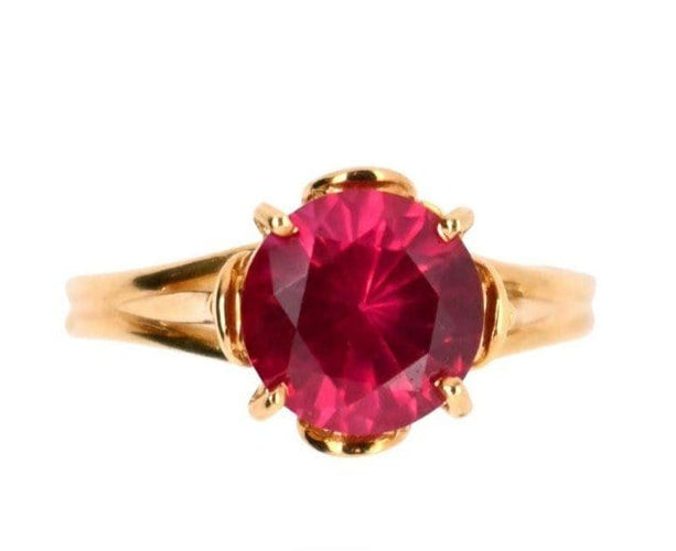 Bague 53 Bague Solitaire Rubellite 58 Facettes