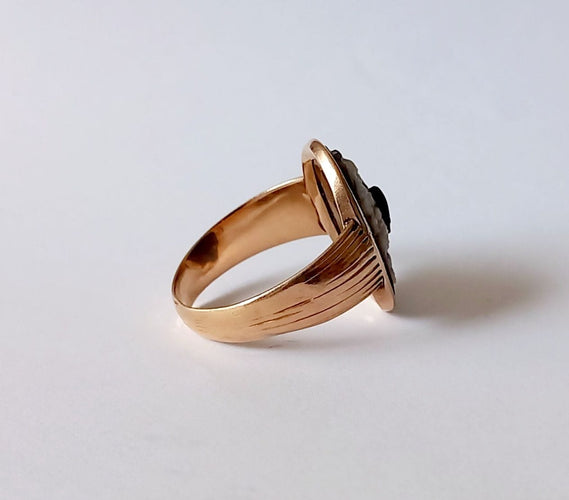 Bague 58 Bague Or jaune Camée 58 Facettes