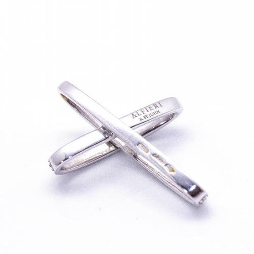 Pendentif Pendentif ALFIERI St.JOHN'S CROSS Or blanc Diamants 58 Facettes D360393CS