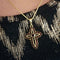 Pendentif CROIX OR JAUNE GRENATS 58 Facettes 3672