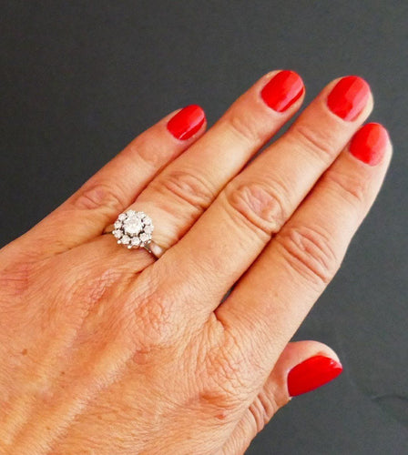 Bague 53 Bague Margueritte en Or blanc & diamants 58 Facettes